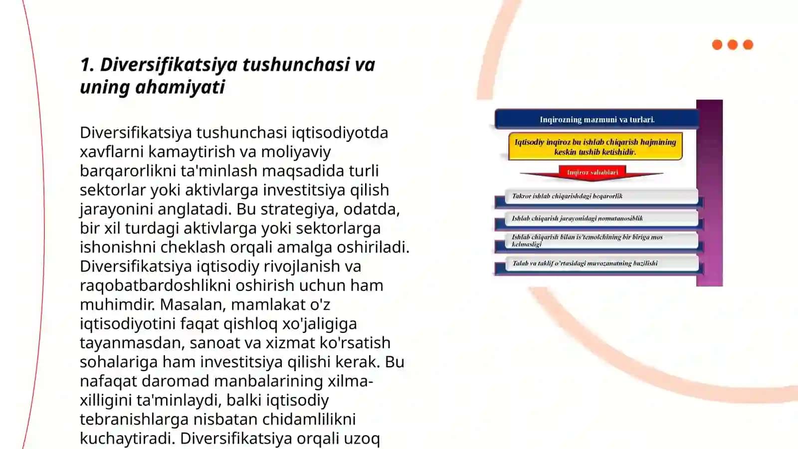 Diversifikatsiya - riskni kamaytirish yo'nalishi sifatida 3