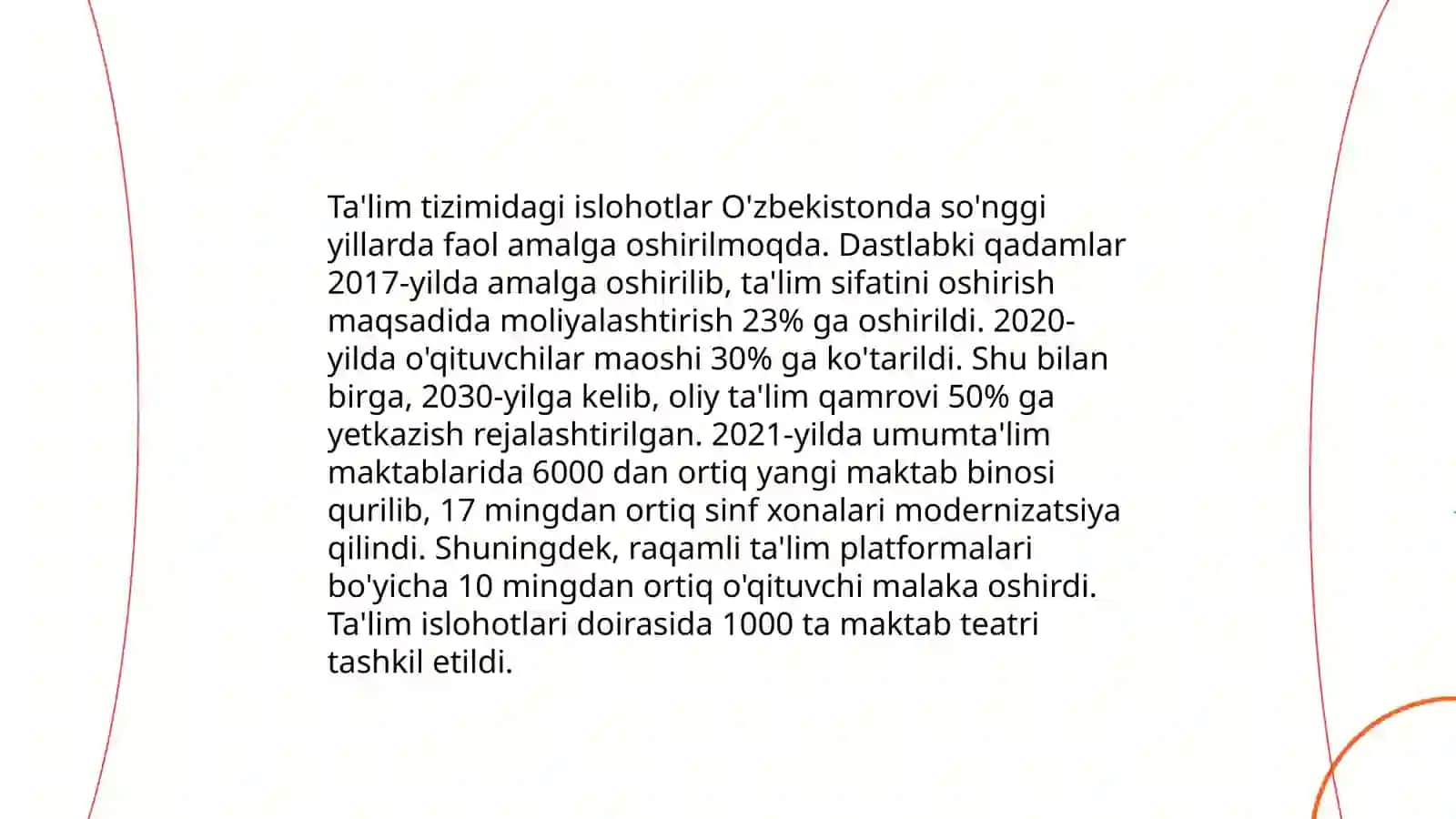 Ta'lim tizimidagi islohotlar 3