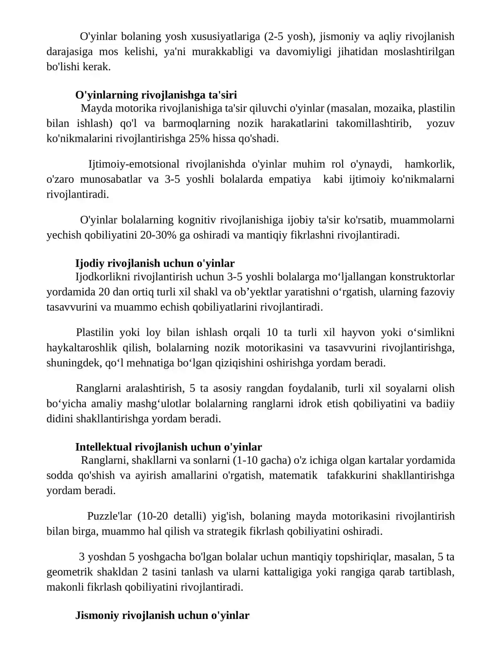 Maktabgacha ta'limda bolalar oʻyinlari 3
