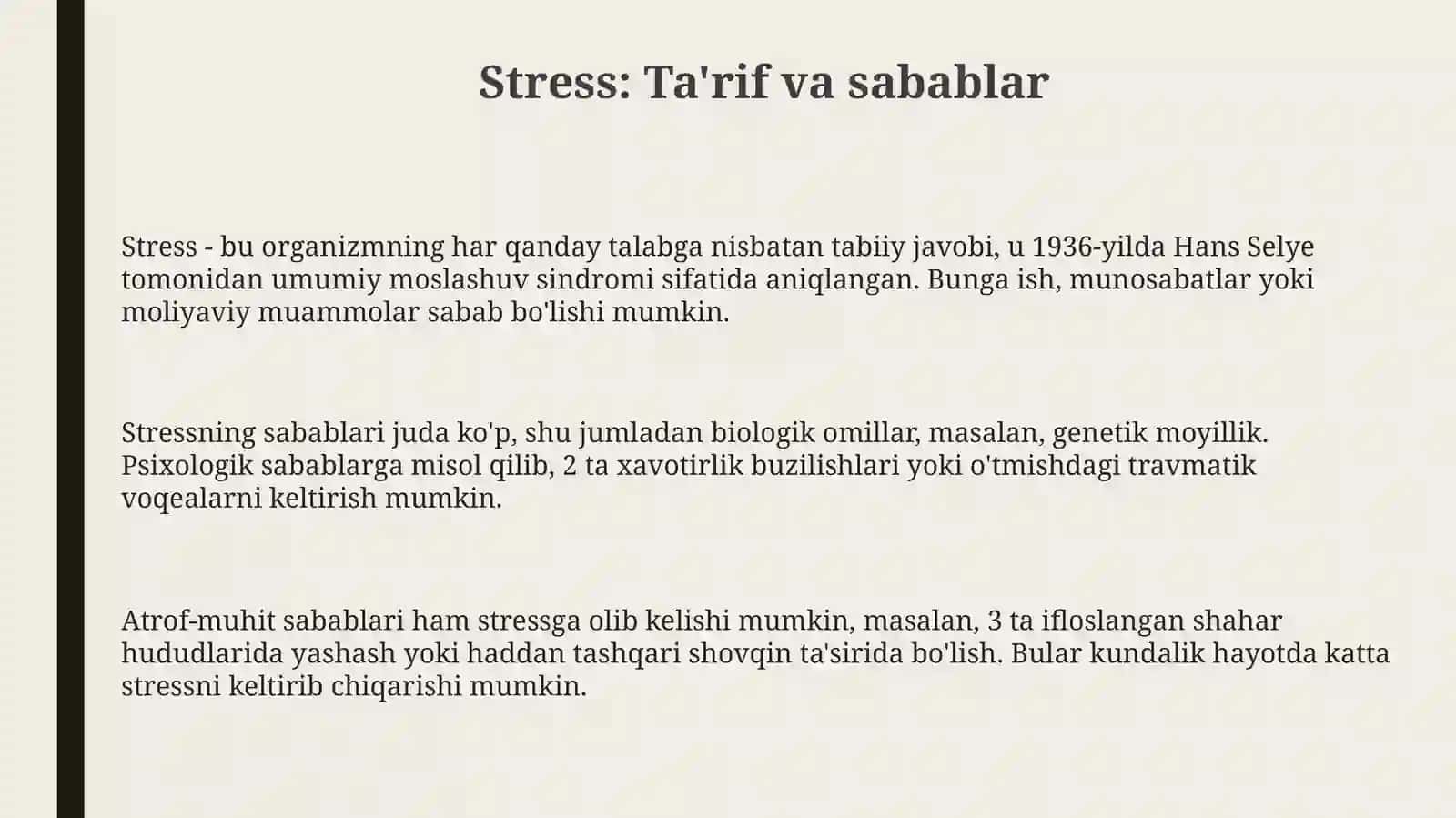 Stress va uning turlari 3
