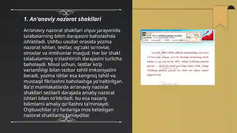 An'anaviy nazorat shakllari 3