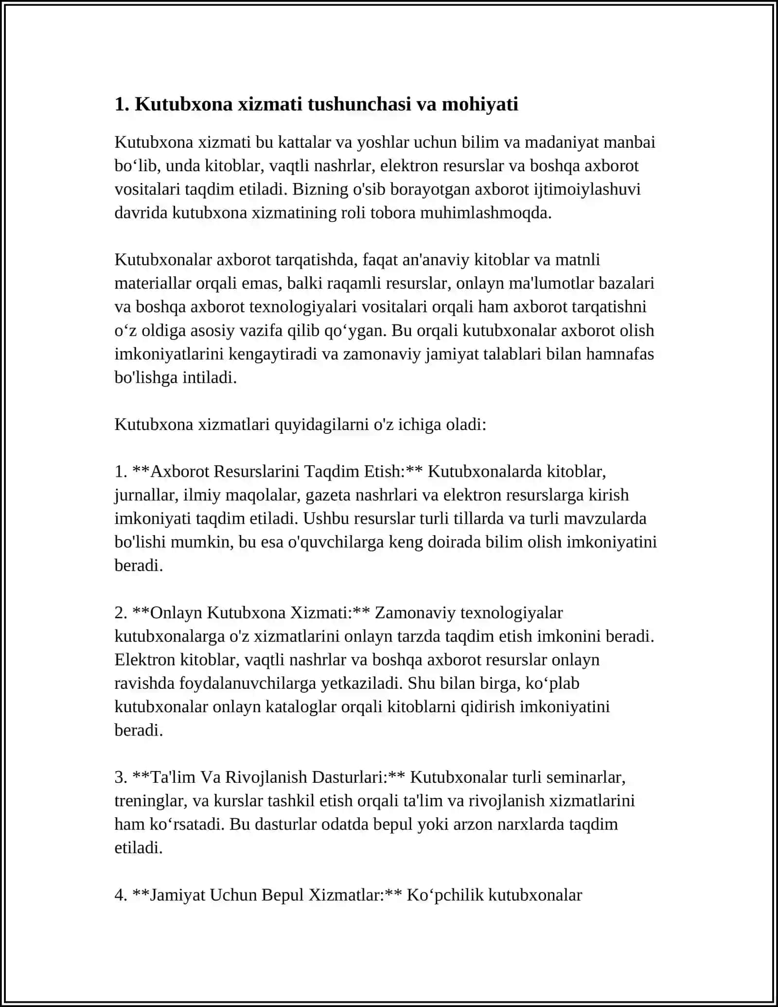 KUTUBXONA XIZMATI TUSHUNCHASI VA UNING MAZMUNI 3