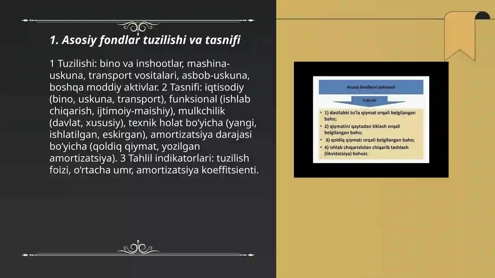 Korxonani asosiy fondlar bilan ta'minlanganligi, harakati va texnik holatini tahlili 3