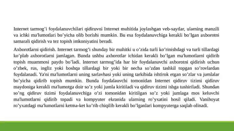 Qidiruv tizimlaridan foydalanish asoslari 3