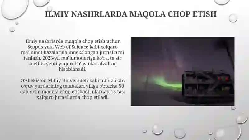Talabalarning óquv ilmiy tadqiqot oshrishlarni bajarish 3