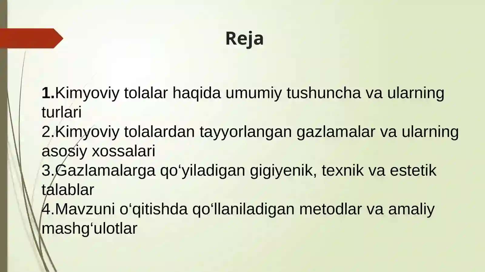 Kimyoviy tolalar tayyorlash metodikasi 3