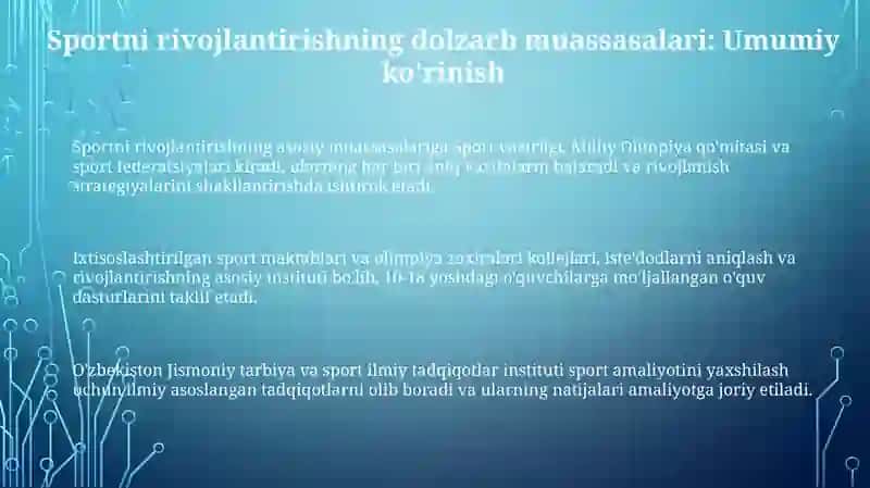 Sportni rivojlantirishnining dolzarb muassasalari va ularnining yechim yollari 3