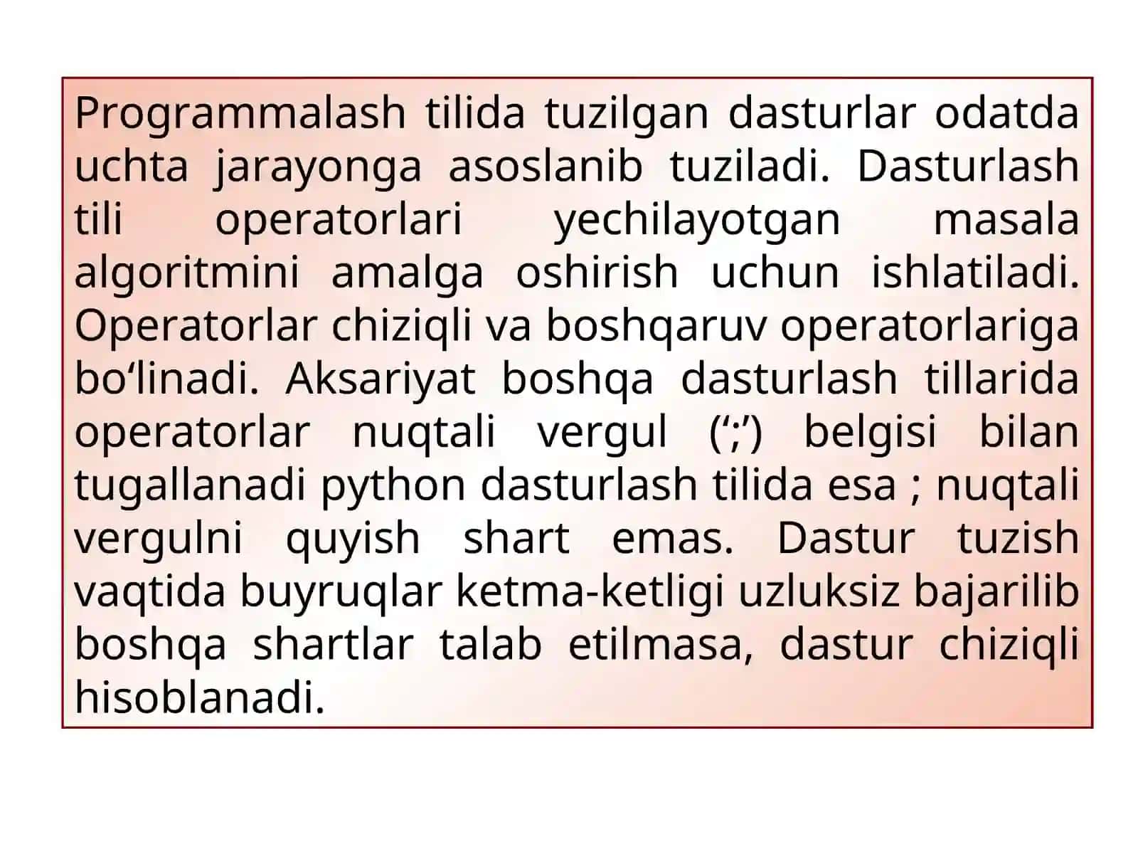Python tilida chiziqli dasturlar 3