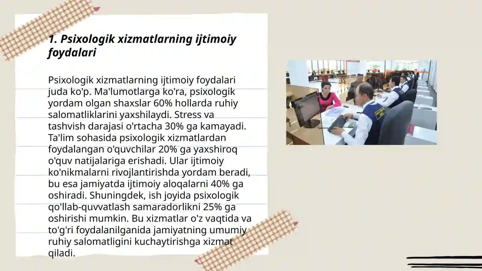 Psixologik xizmatlarning ijtimoiy foydalari 3