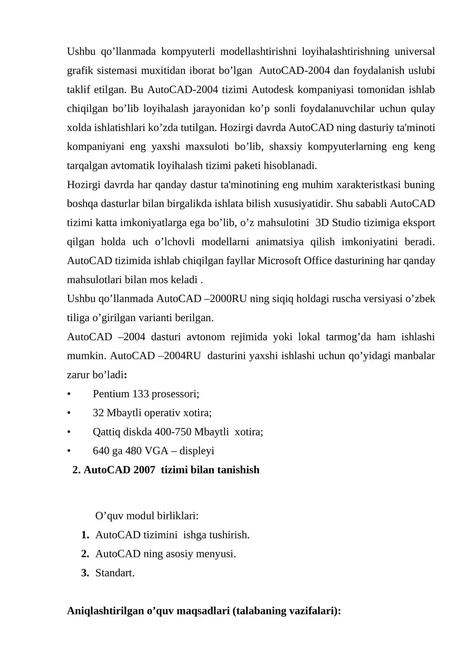 CAD tizimlari amaliy 3