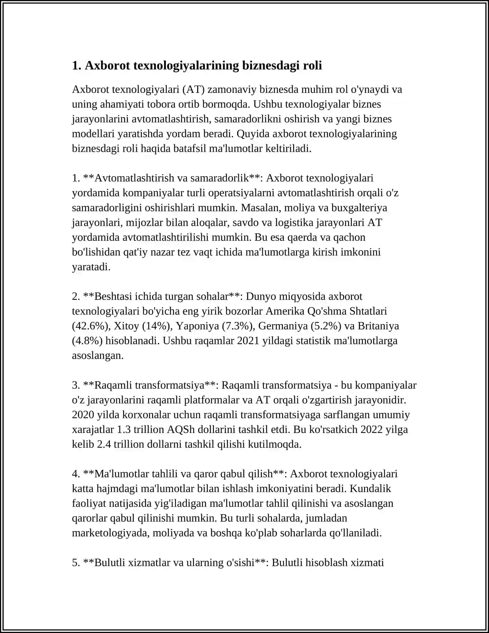 BIZNESDAGI AXBOROT TIZIMLARINING EVALUTSIYASI 3