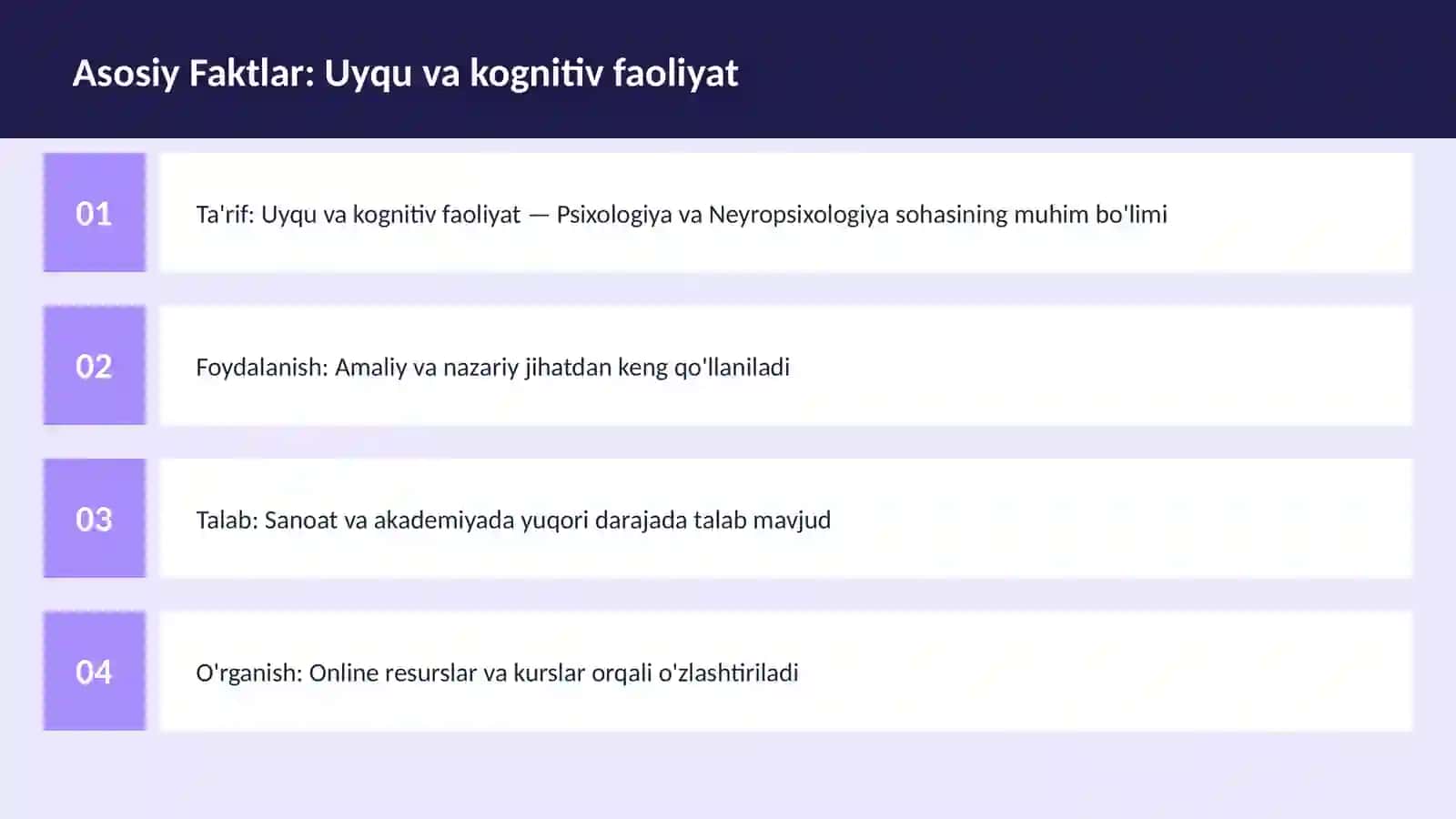 Uyqu va kognitiv faoliyat 3