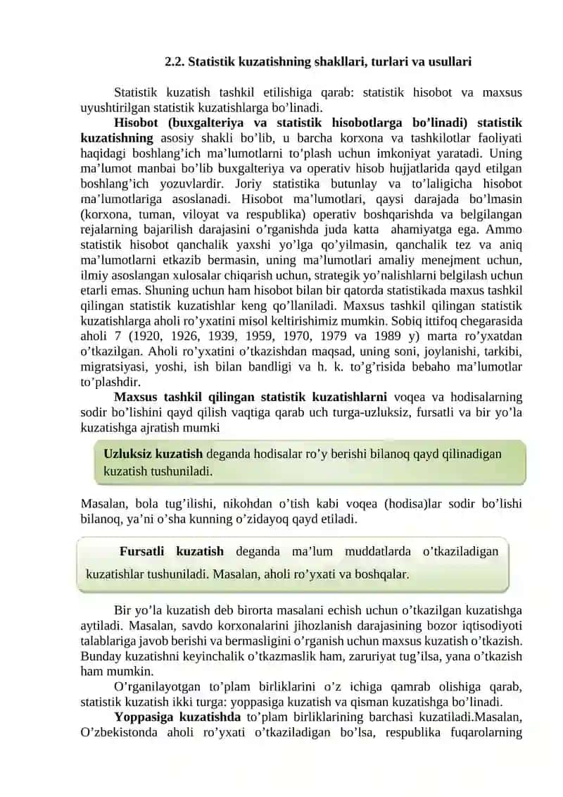 STATISTIK MA’LUMOTLARNI TO‘PLASH NAZARIYASI VA AMALIYOTI 3