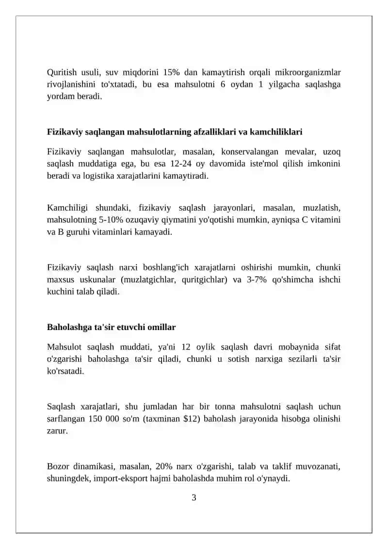 Fizik usulda konservalangan qishloq xo‘jaligi mahsulotlariga baho berish 3