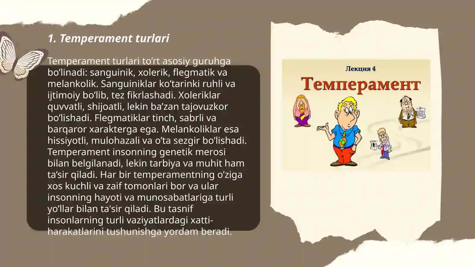 Temperament, xarakter va uning xossalari 3