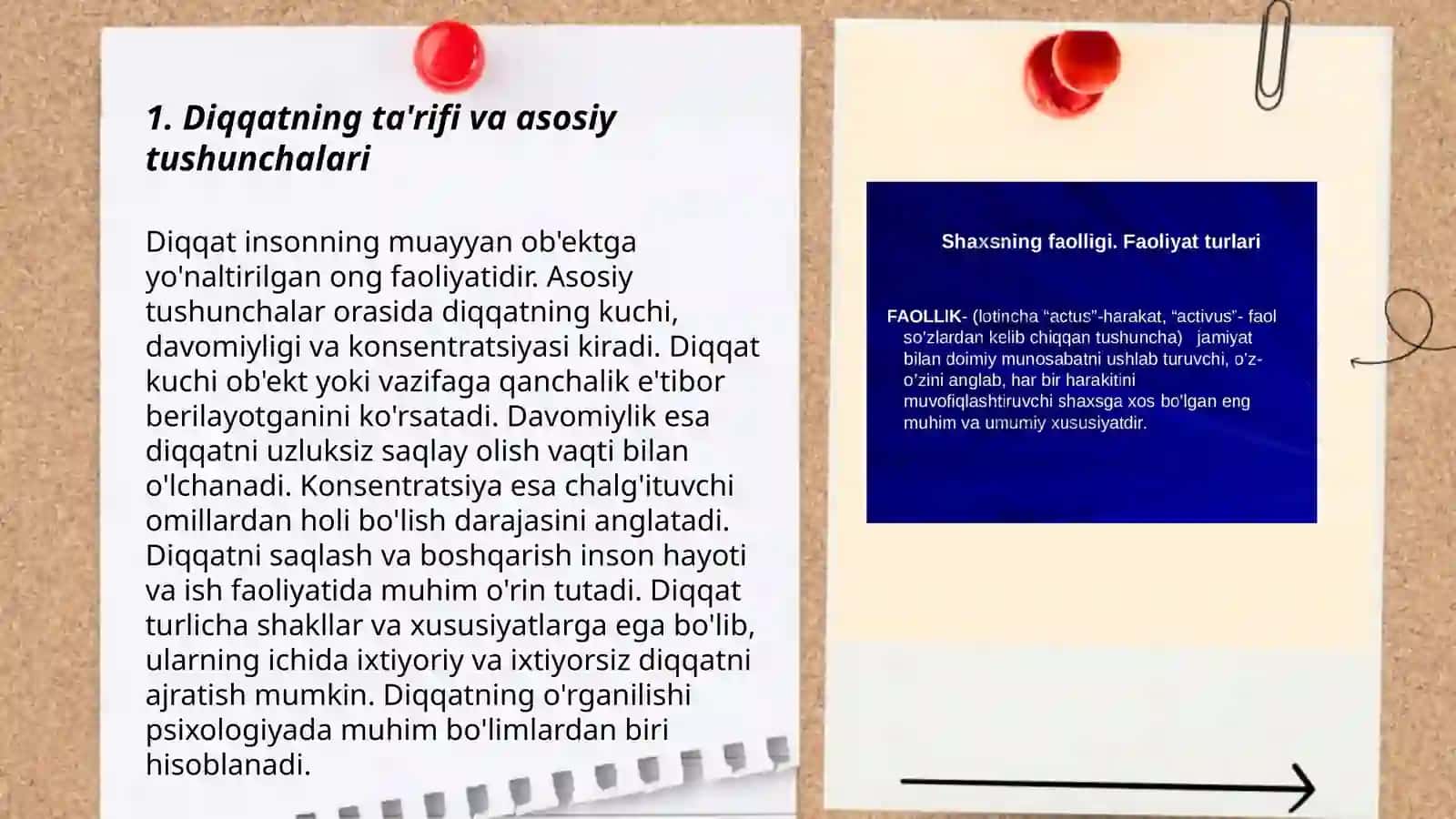 Diqqat turlari va uning xususiyatla 3