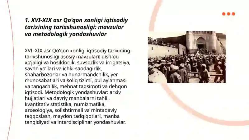 XVI-XIX asr Qo'qon xonligi iqtisodiy tarixining tarixshunosligi 3