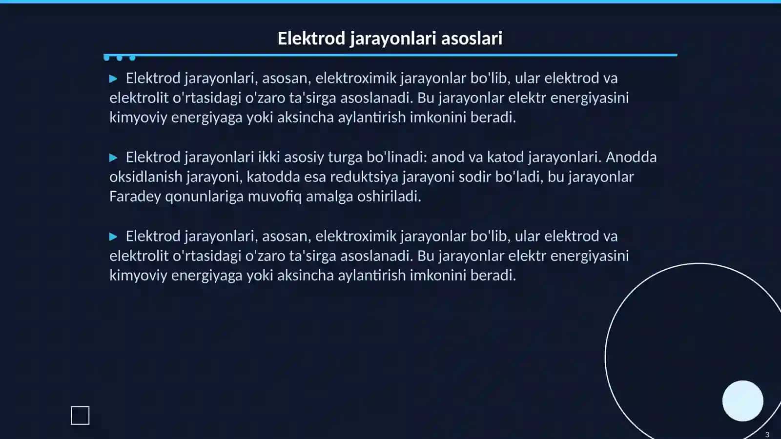 Elektrod jarayonlari. Potentsiallar hosil bo'lishi va ularning turlari. Potentsiometriya 3