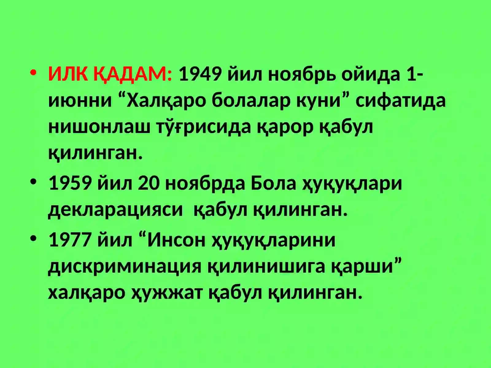 Бола ҳуқуқлари тўғрисидаги конвенция 3