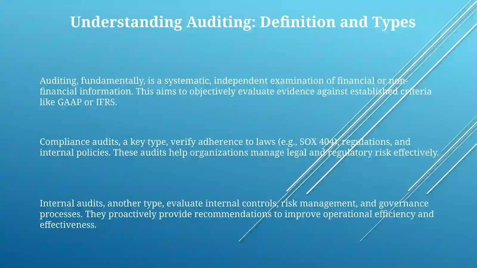 Auditning 3