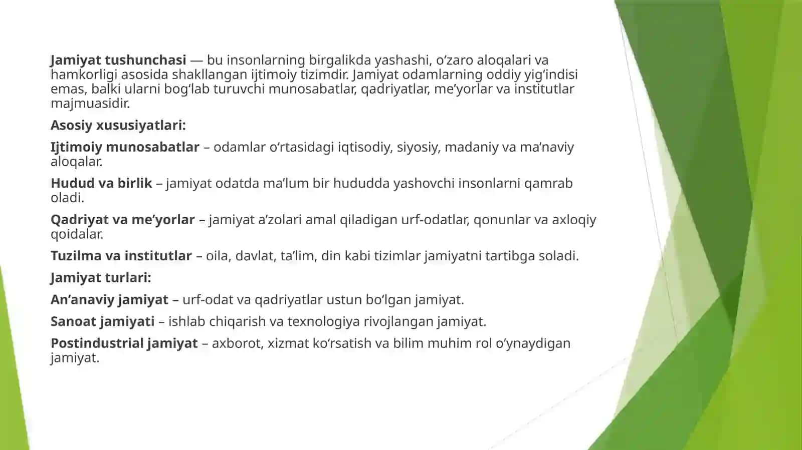 Jamiyat va ijtimoiy qatlamlar 3