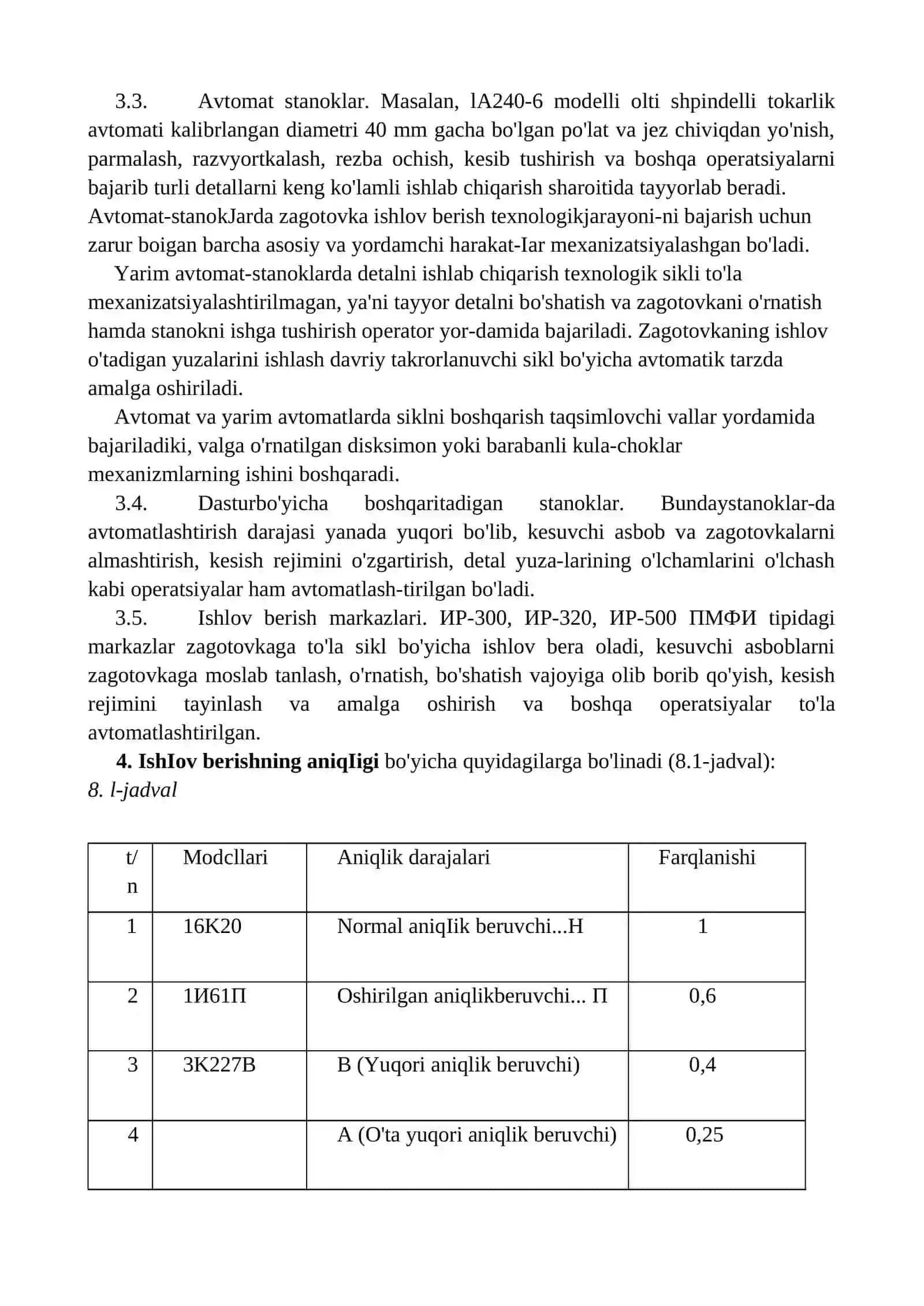 Metall kesuvchl stanoklar va ularning tasnifi 3