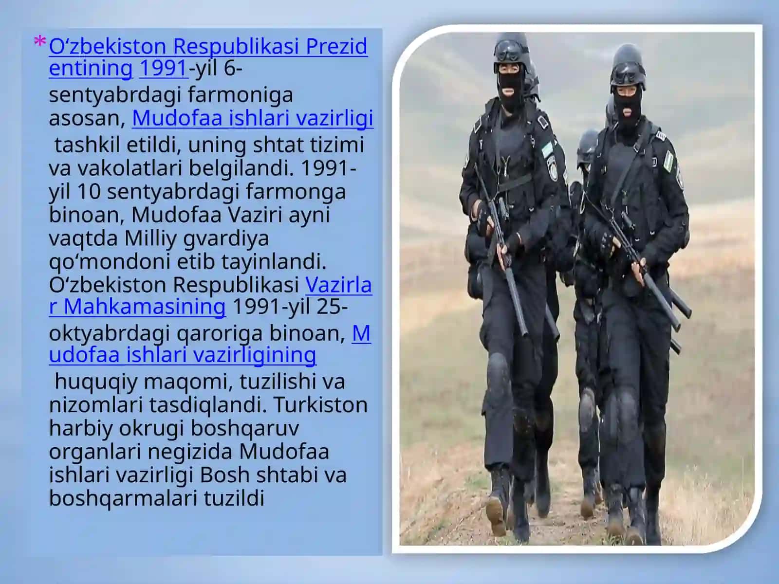 O'zbekiston Respublikasi Qurolli Kuchlari Tizimi 3