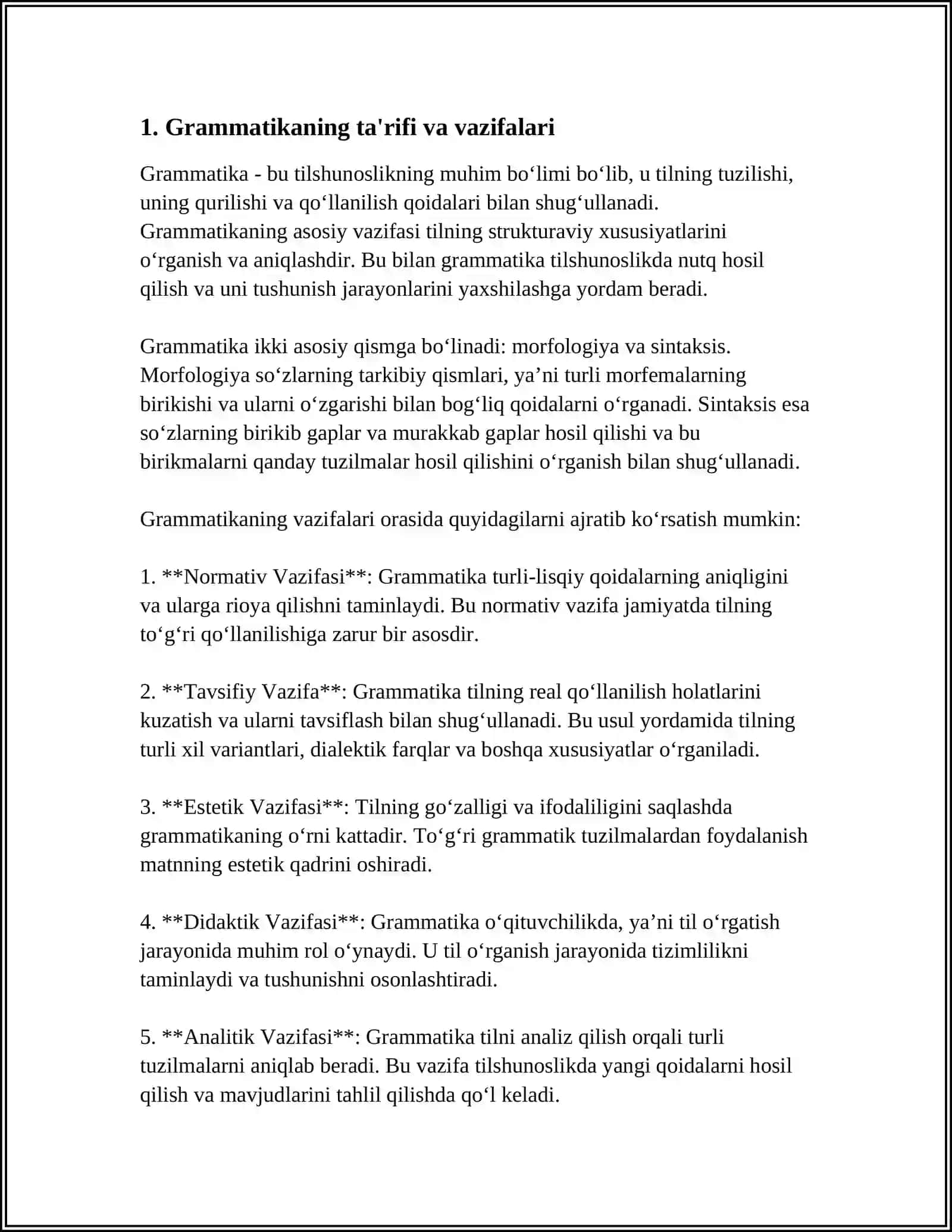 GRAMMATIKA VA UNING PREDMETI 3