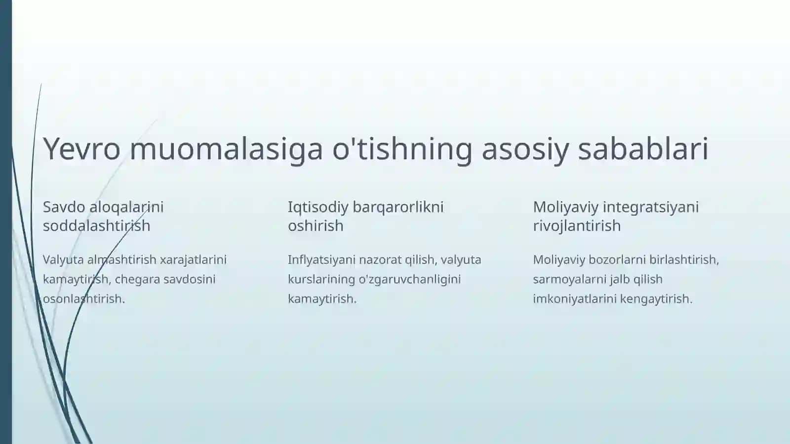 Yevroning joriy etilishi va iqtisodiyotiga ta’siri 3