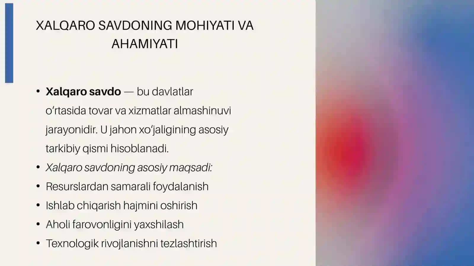 Xalqaro savdo va daromadlarning taqsimlanishi 3