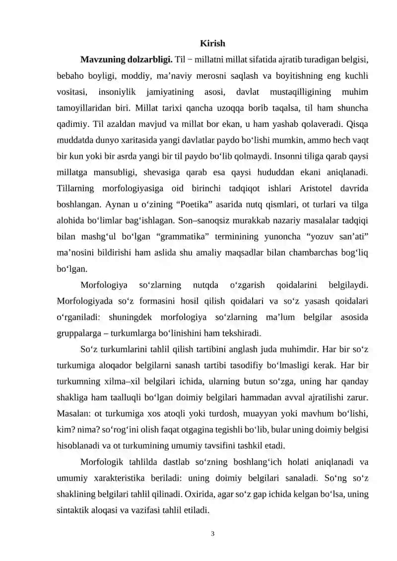 MORFOLOGIK TAHLIL (MUAYYAN ASAR MISOLIDA) 3
