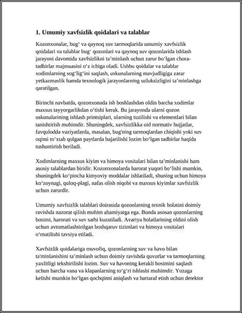 QOZONXONA, BU VA QAYNOQ SUV TARMOQLARIDA XAVFSIZLIK QOIDALARI 3