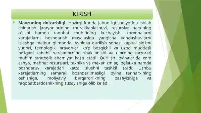 Qurilishda Marketing fanidan kurs ishi 3