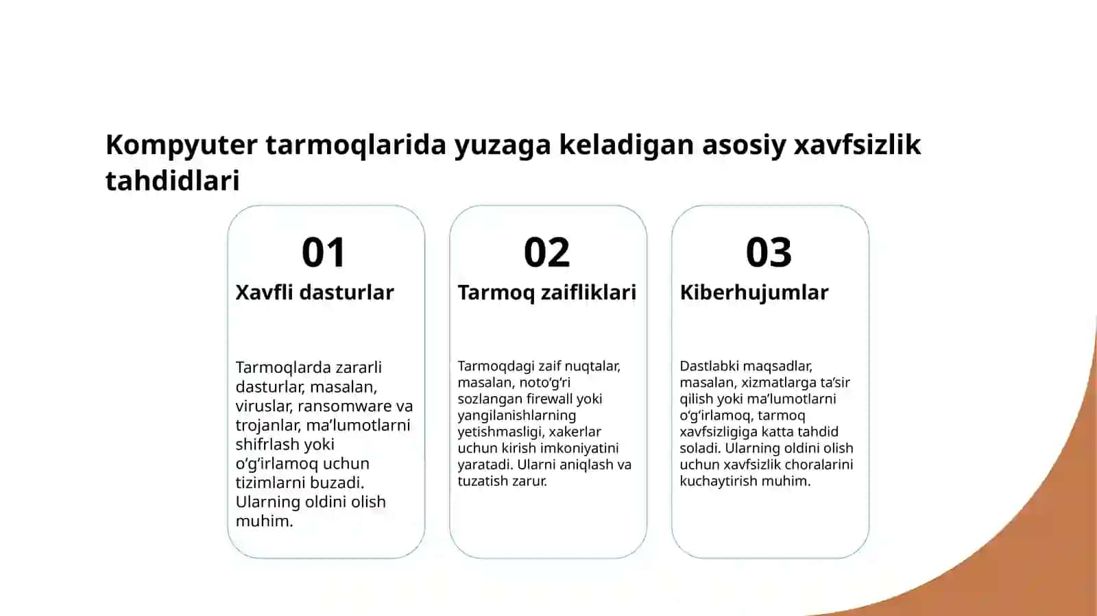 Kompyuter tarmoqlari xavfsizligi muammolari 3