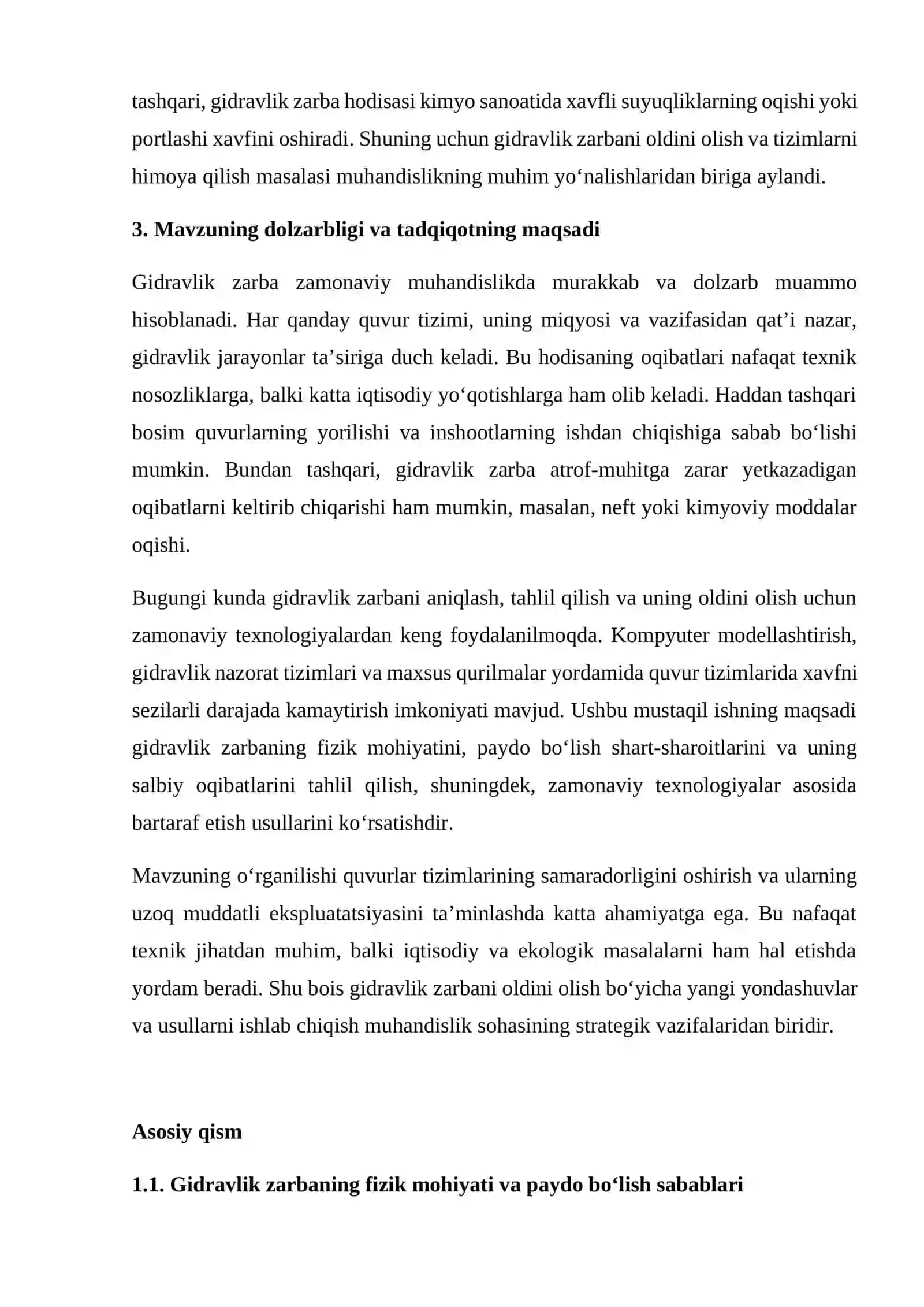 Quvurlardagi gidravlik zarba hodisasi va uni bartaraf etish usullari 3