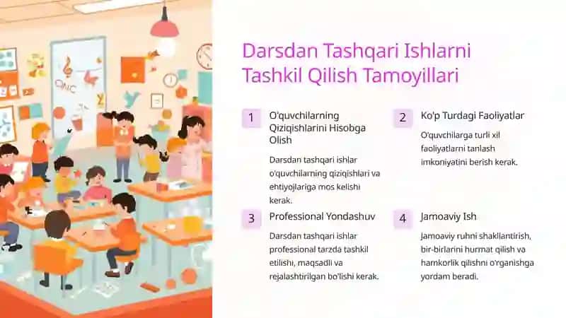 DARSDAN TASHQARI ISHLARNI TASHKIL QILISH METODIKASI 3
