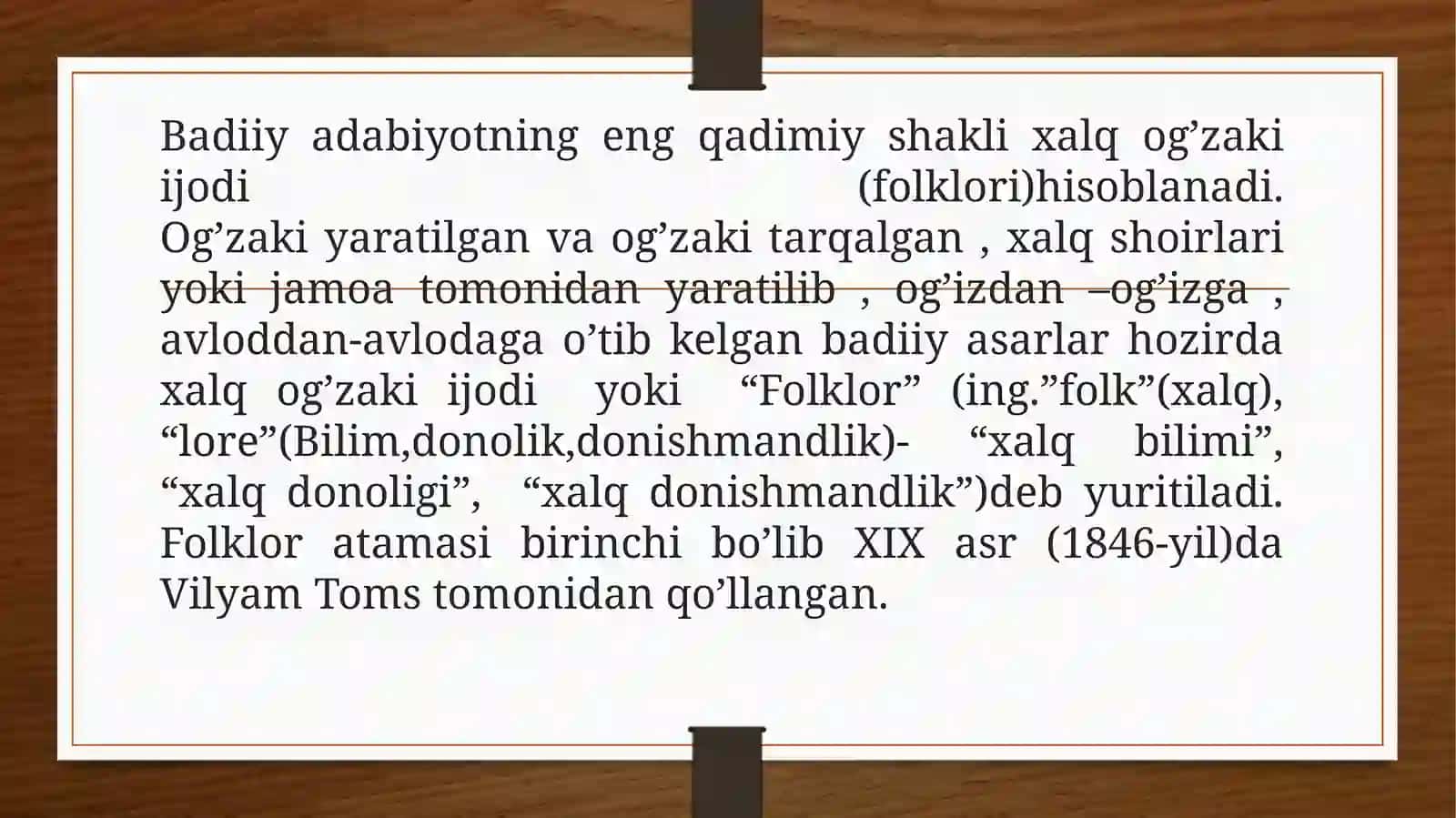 Xalq og’zaki ijodi va uning janrlari 3