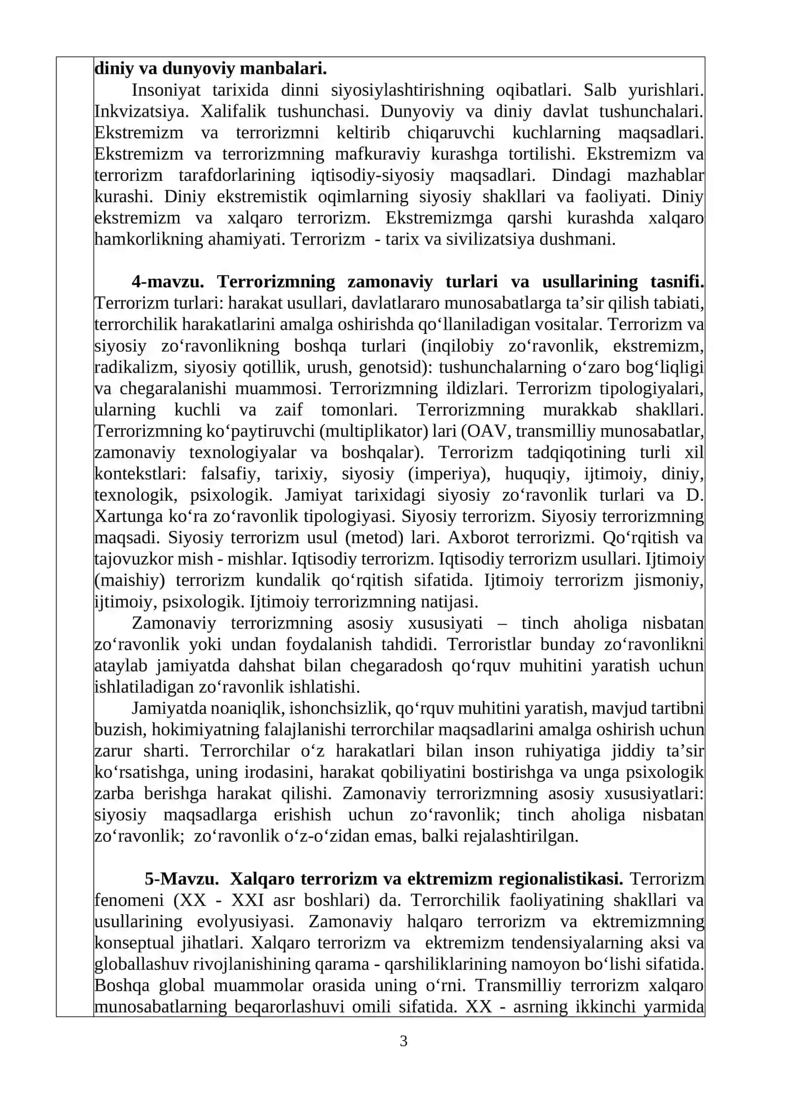 Ekstremizm va terrorizm: genezisi va tahdidi 3