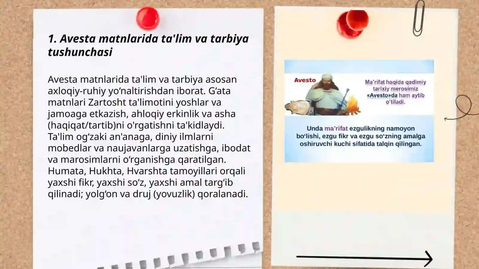 "Eng qadimgi yozma manbalarda ta'lim tarbiyaga oid fikrlar" 3