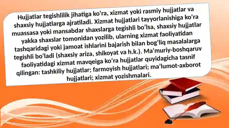 "Davlat tilida ish yuritish" fanidan tayyorlagan taqdimoti 3