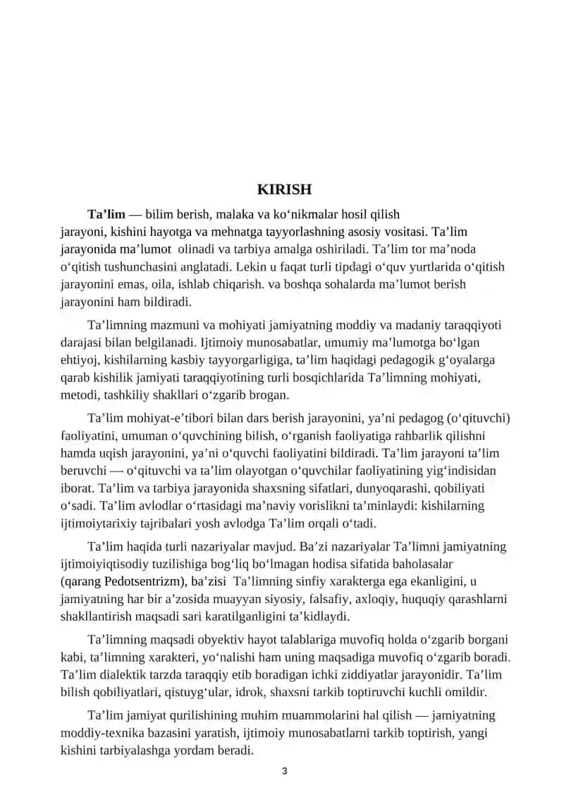 Boshlang`ich ta'limda o`qitish shakllari, tamoyillari va qoidalari 3