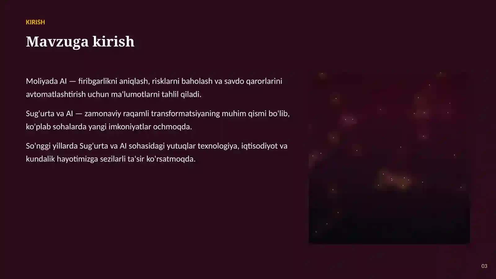 SUN'IY INTELLEKT • AI MOLIYADA 3