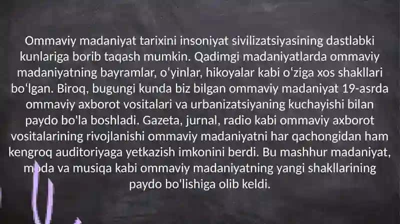 Ommaviy Madaniyat 3