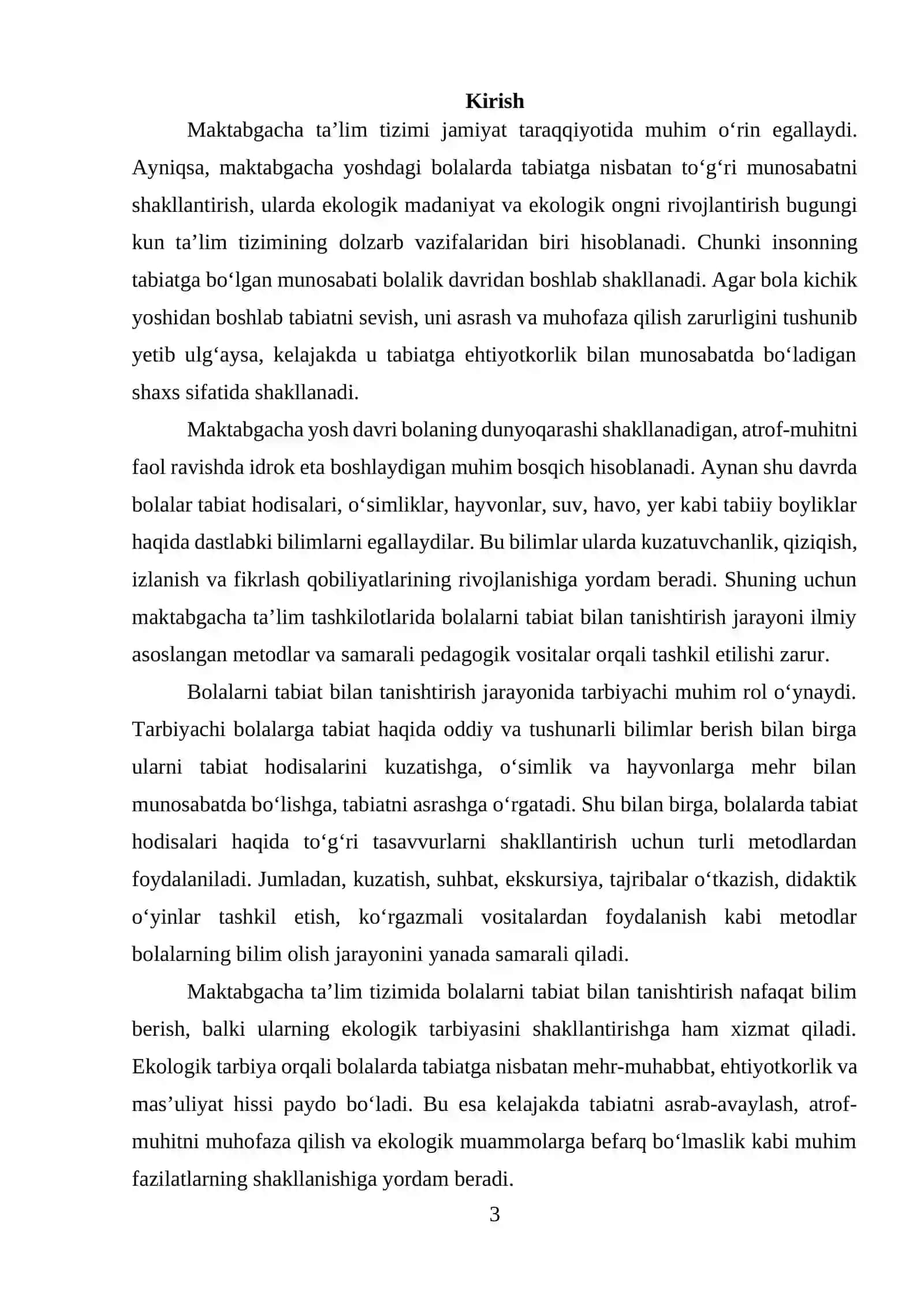 Maktabgacha yoshdagi bolalarni tabiat bilan tanishtirishning nazariy va amaliy asoslari 3