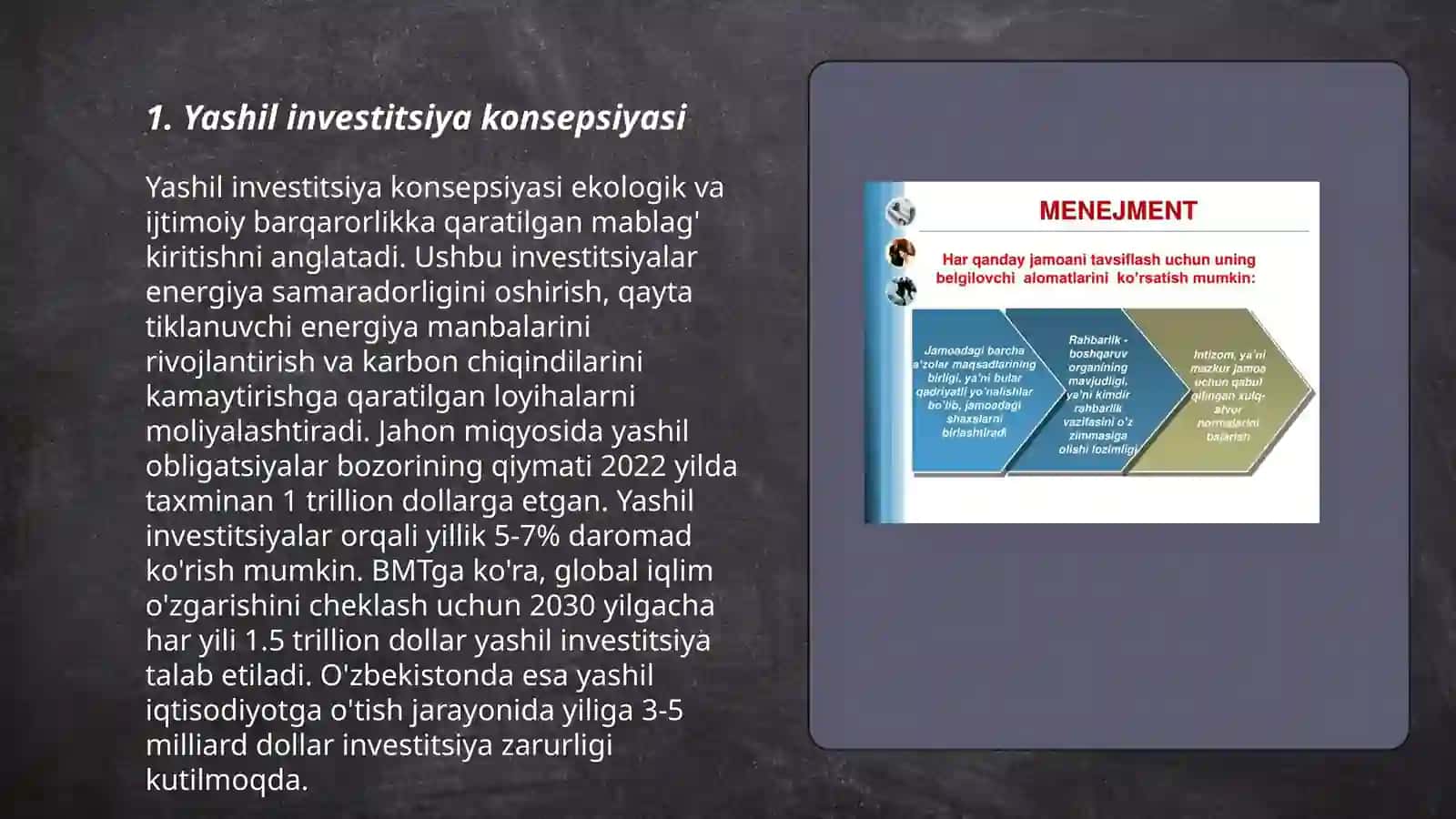 Yashil investitsiya ta'sirini loyihalashning integratsiyalashgan bosqichlari 3