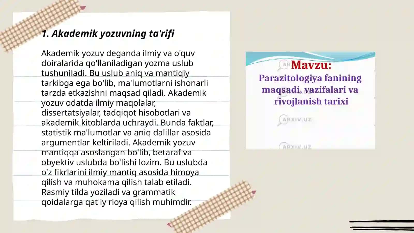 Akademik yozuvning mazmuni va vazifalari 3