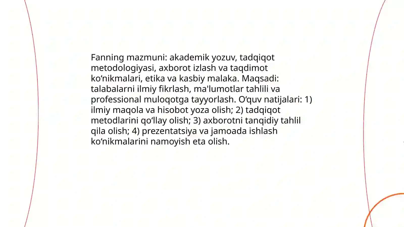 Akademik koʻnikmalar va kasbiy kompetentlik faniga kirish 3