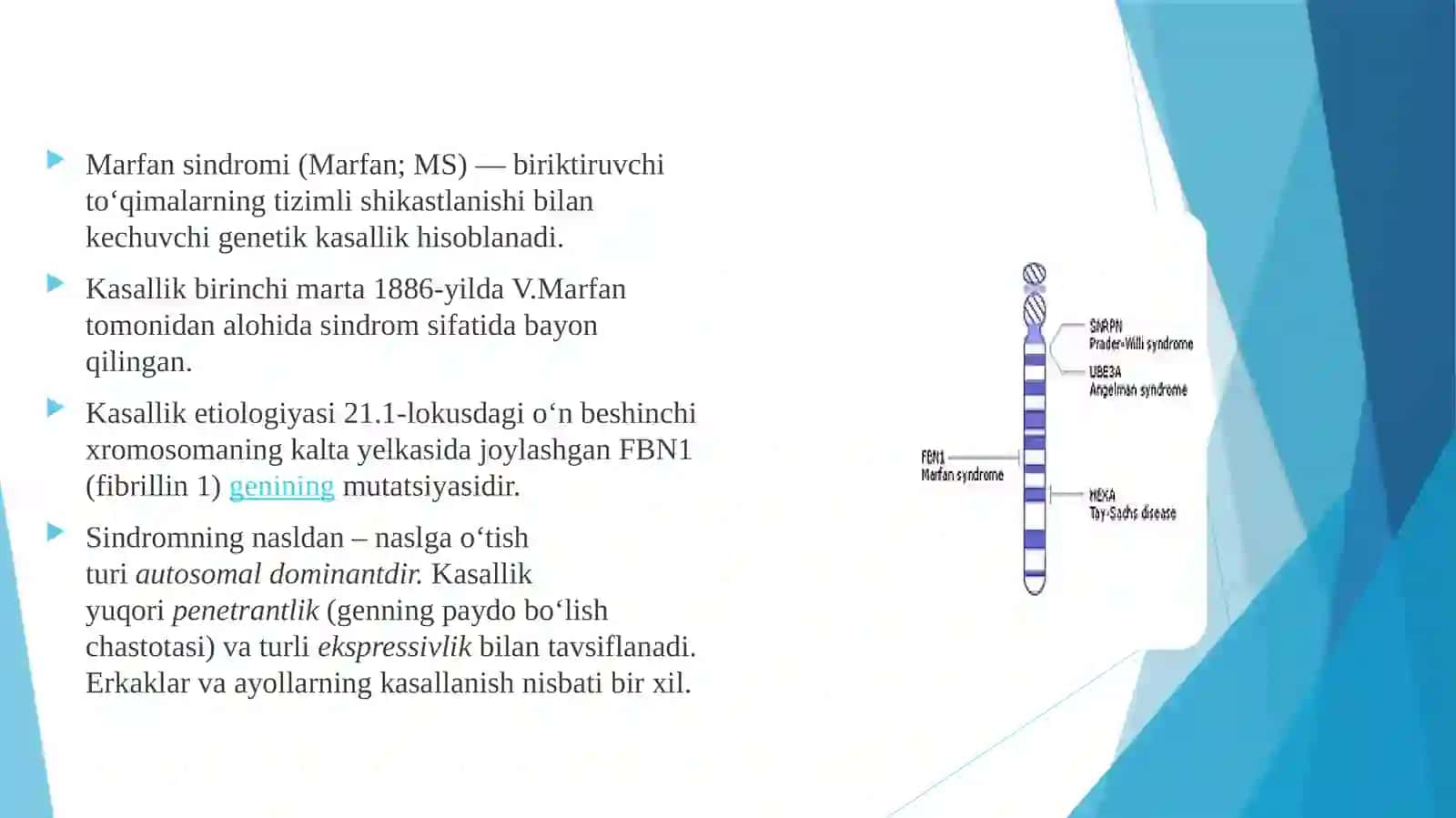 Marfan kasalligi.Oilaviy giperxolestirinemiya. 3