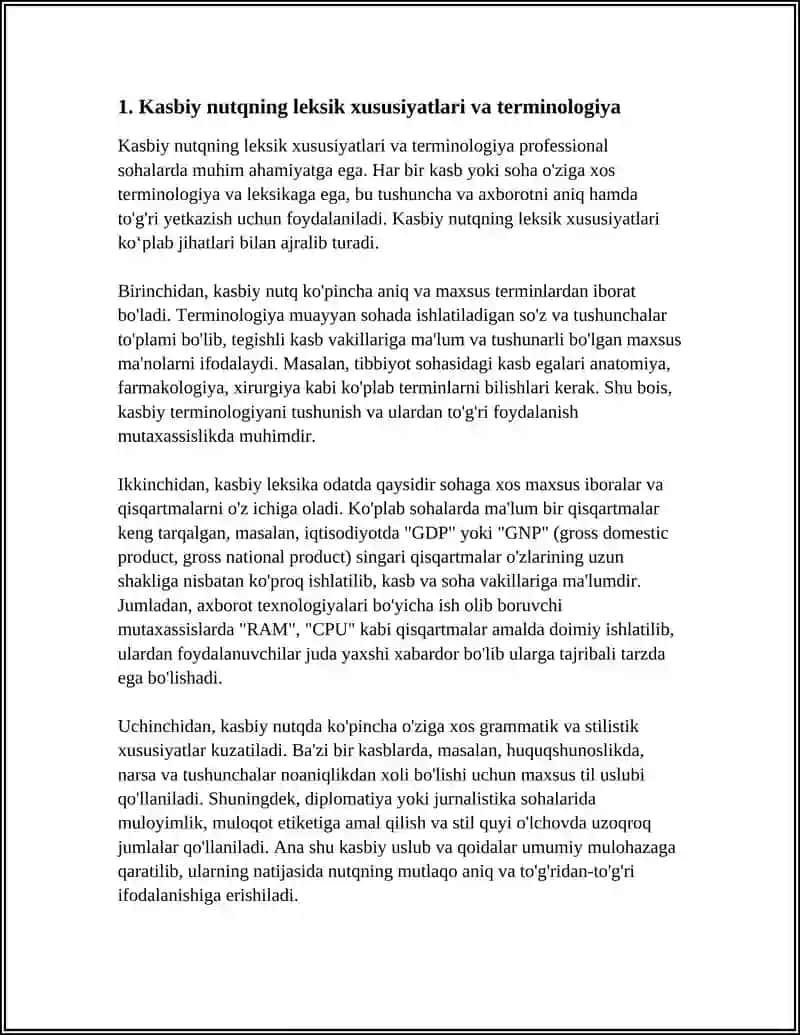 KASBIY NUTQ ODOBI SIHAGA OID NUTQNING OZIGA HOSLIKLARI 3