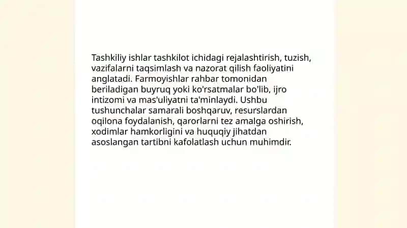 Tashkiliy ishlar va farmoyishlar haqida tushuncha 3